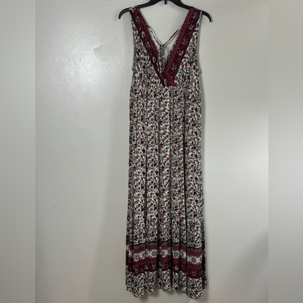 Knox Rose maxi dress, women’s size M red & orange boho